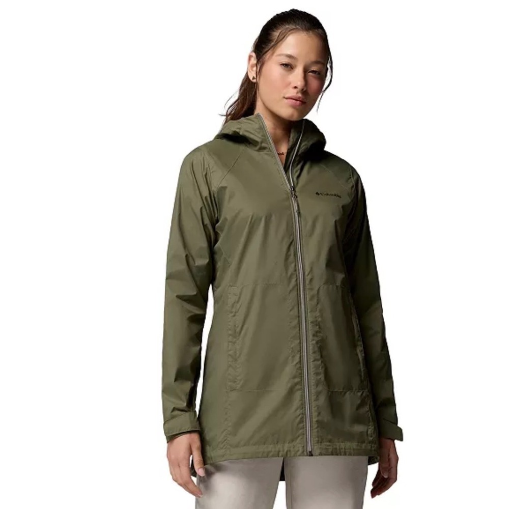 Columbia Women's Switchback Lined Long Jacket Olive Green 3x NWT Omni Shield